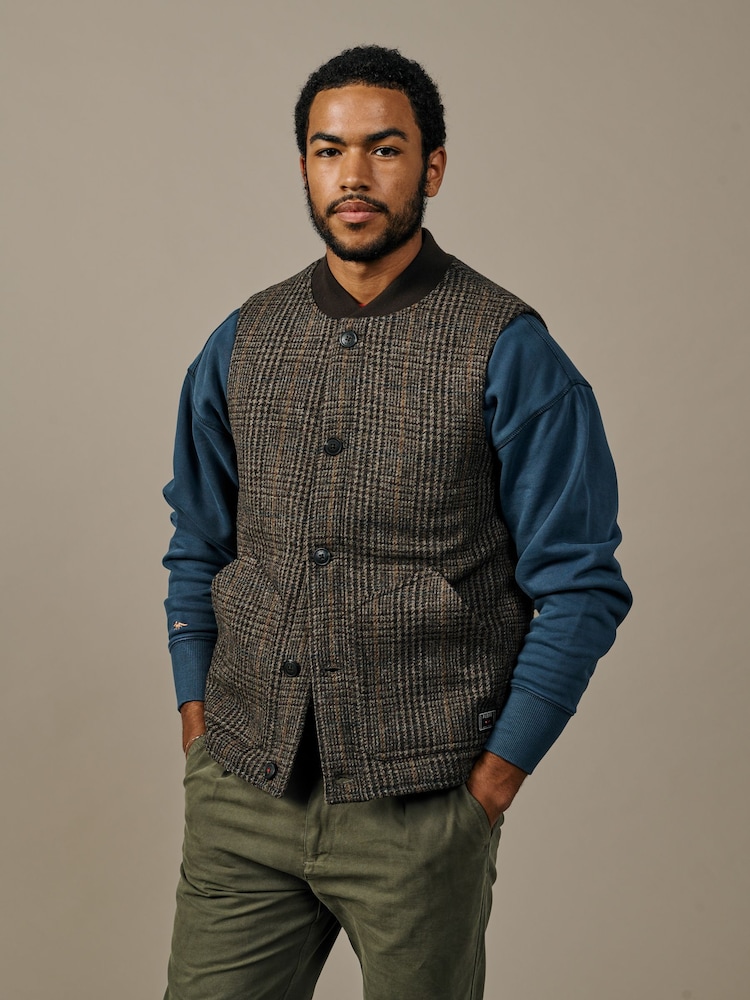 Aubin Grey Humby Wool Gilet - Image 2 of 5