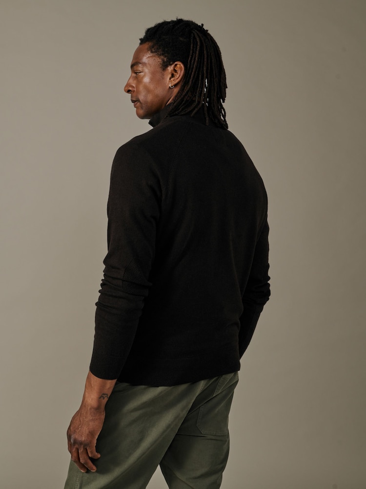 Aubin Brown Bonby Zip Neck Jumper - Image 2 of 4