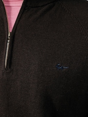 Aubin Brown Bonby Zip Neck Jumper - Image 4 of 4