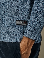 Aubin Blå Caster Donegal Rollneck Jumper - Bild 3 av 5