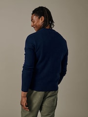 Aubin Blue Phillips Lambswool Crew Neck Jumper - Image 2 of 3