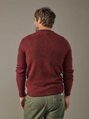 Aubin Red Phillips Lambswool Crew Neck Jumper - Image 2 of 4