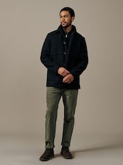 Aubin Black Oasby Wool Car Coat - Image 4 of 6