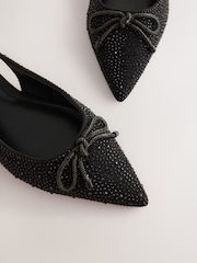 Black Forever Comfort® Sparkle Slingback Flats - Image 9 of 9