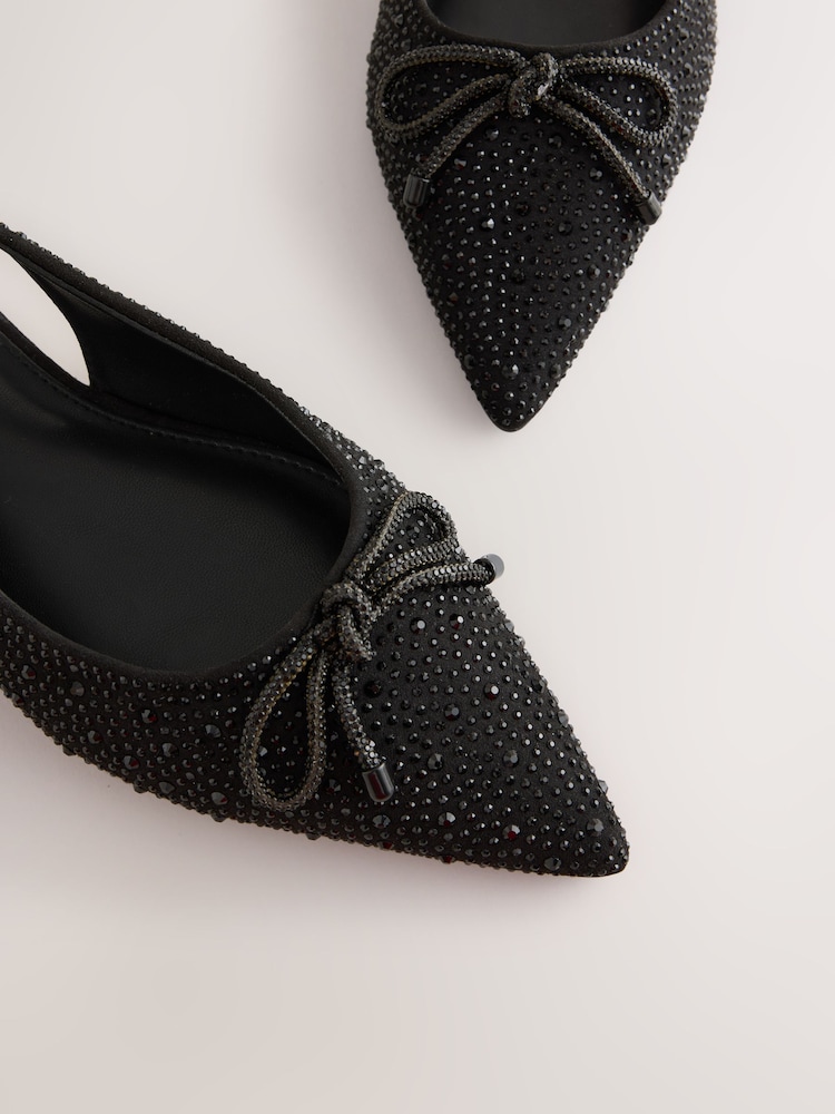 Black Forever Comfort® Sparkle Slingback Flats - Image 9 of 9 Black Forever Comfort® Sparkle Slingback Flats - Image 9 of 9