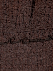 River Island Brown Bardot Crinkle Jersey Playsuit - Image 4 of 4