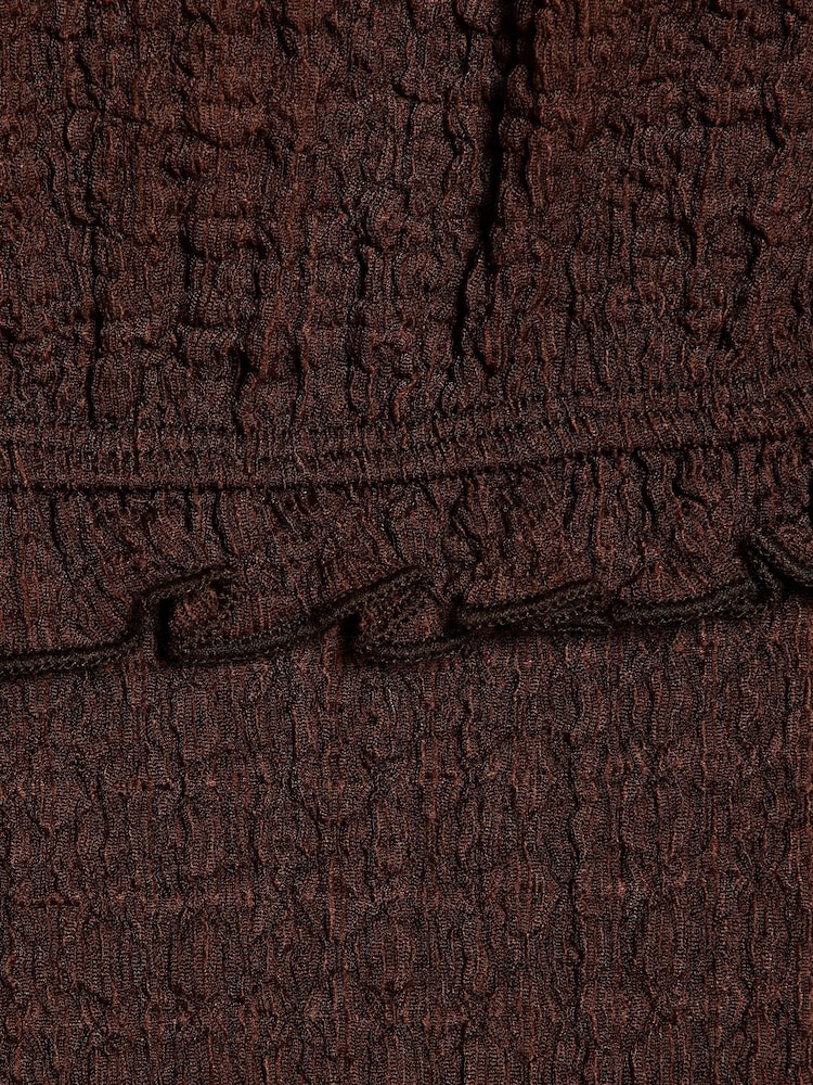 River Island Brown Bardot Crinkle Jersey Playsuit - Image 4 of 4