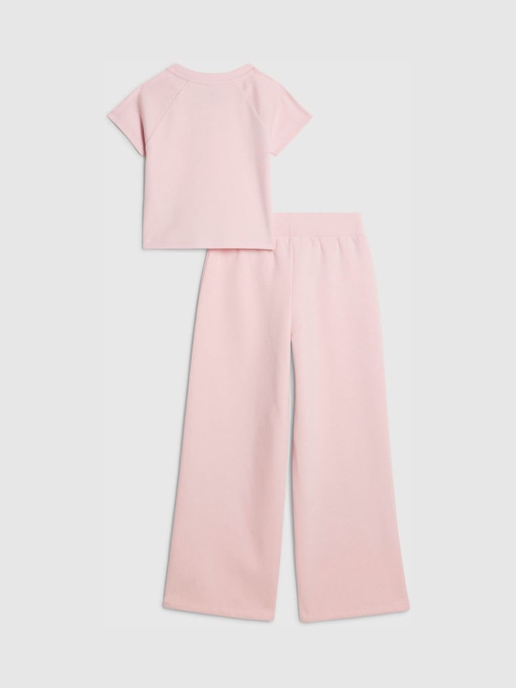 River Island Pink Bow T-Shirt & Joggers Set - Image 2 of 5 River Island Pink Bow T-Shirt & Joggers Set - Image 2 of 5