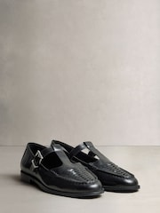 Black Forever Comfort® Leather Mary Jane Loafers - Image 6 of 9