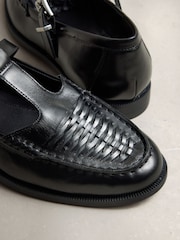 Black Forever Comfort® Leather Mary Jane Loafers - Image 8 of 9
