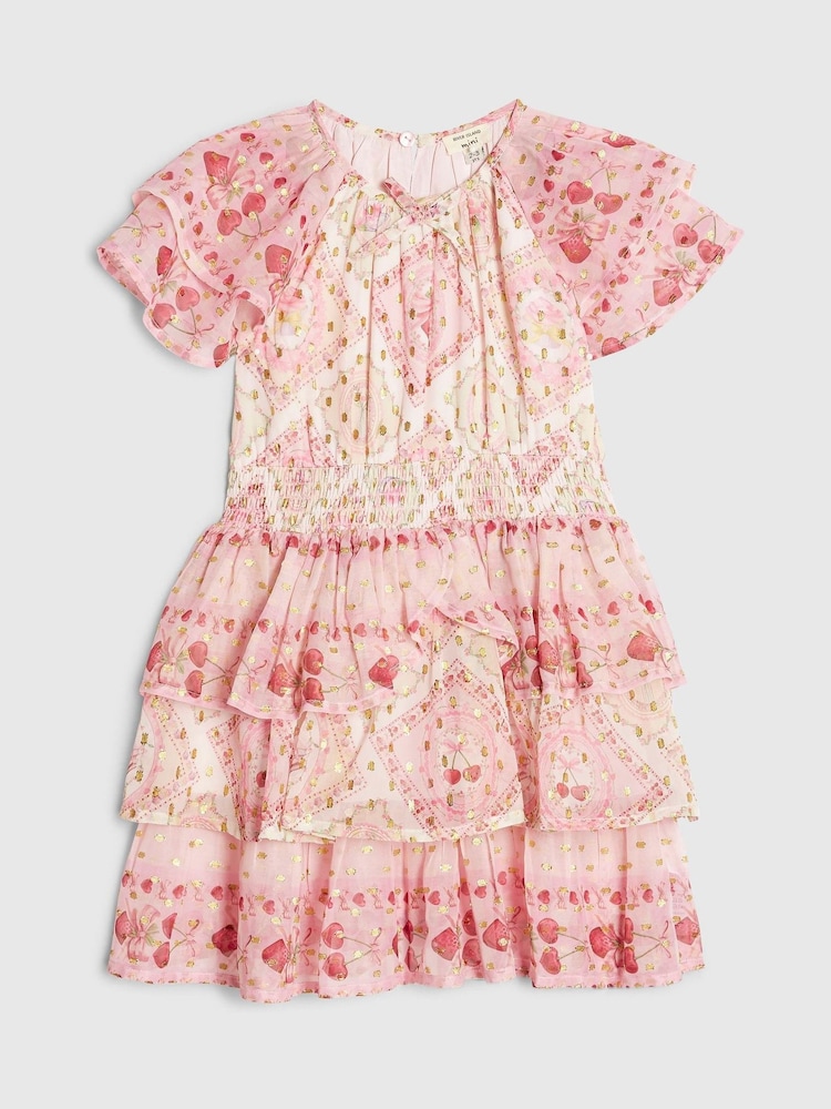 Damit na Cherry Chiffon ng River Island - Larawan 1 ng 4