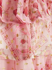 Damit na Cherry Chiffon ng River Island - Larawan 3 ng 4
