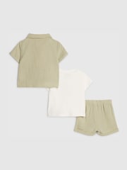 River Island Green Abbie Rosie Snacks T-Shirt & Shorts Set - Image 2 of 5