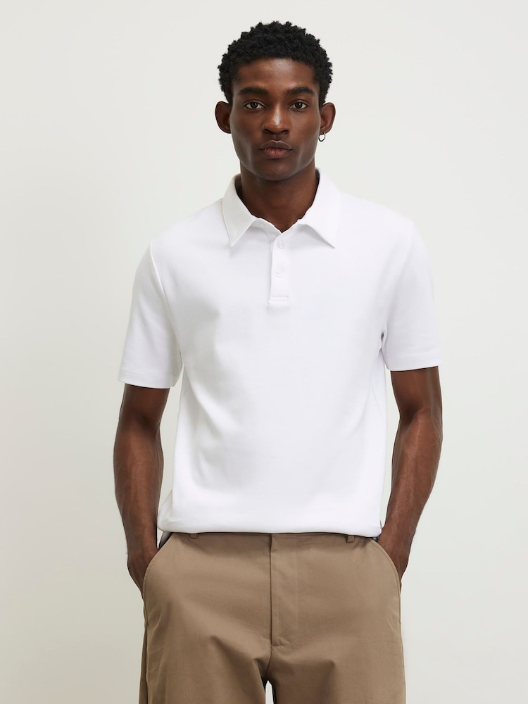 River Island Blue Slim Fit Essential Polo Shirts 2 Pack - Image 2 of 6