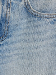 River Island Blue Wide Fit Mid Wash Pull On Jeans - Image 4 of 4