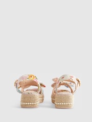 River Island Pink Broderie Bow Wedge Heels - Image 4 of 5