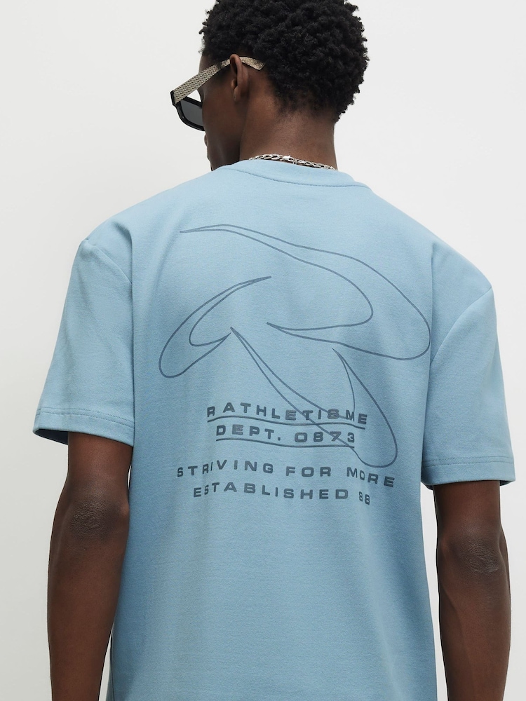River Island Blue Regular Fit RXR T-Shirt - Image 4 of 4