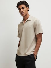 River Island рубашка поло классического кроя с Monogram и открытым вырезом - Изображение 1 4