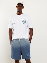 River Island White Oversized Texture Fruit Patch T-Shirt - Image 2 of 4