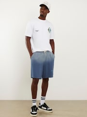 River Island White Oversized Texture Fruit Patch T-Shirt - Image 3 of 4