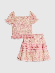 River Island Cherry Lace Chiffon Top & Rara Skirt Set - 圖片 2/3