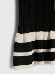River Island Black Stripe Peplum Polo Cardigan - Image 2 of 4