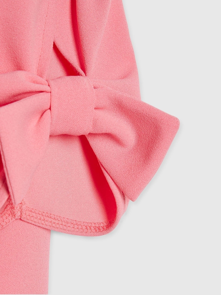 River Island Pink Scuba Crepe Puff Sleeve Top - Image 4 of 4