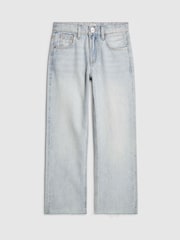 River Island Blue Straight Fit Mid Wash Jeans - Image 1 of 4