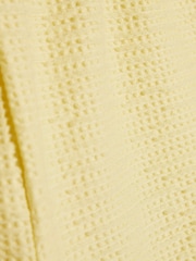 River Island Yellow Shirred Peplum Bow Top & Frill Shorts Set - Image 5 of 5