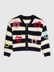 River Island Stripe Smiley Cardigan - Imagen 1 de 4