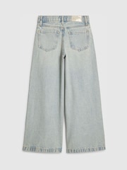 River Island Blue Wide Fit Light Wash Pull On Jeans - Image 2 of 3