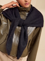 Friends Like These Chocolate Brown Oversized Brushed Triangle Scarf - Image 3 of 6