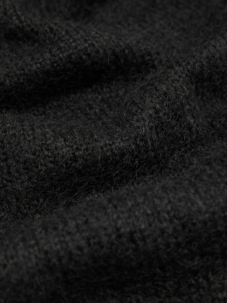 Friends Like These Chocolate Brown Oversized Brushed Triangle Scarf - Image 6 of 6