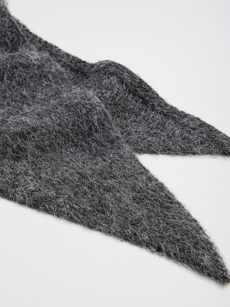Friends Like These Grey Oversized Brushed Triangle Scarf - Image 6 of 6