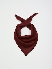 Friends Like These Burgundy Red Trangle Bandana Scarf - Image 4 of 6