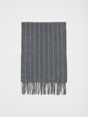 Friends Like These Grey Pin Stripe Mid Weight Scarf - Image 5 of 7