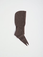 Friends Like These Brown Cosy Ribbed Hooded Scarf - Image 5 of 7