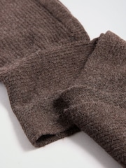 Friends Like These Brown Cosy Ribbed Hooded Scarf - Image 7 of 7