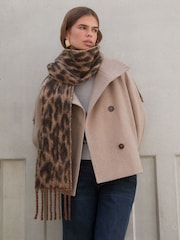 Estampado de leopardo - Friends Like These Skinny Brushed Scarf - Imagen 1 de 6