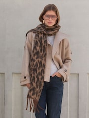 Estampado de leopardo - Friends Like These Skinny Brushed Scarf - Imagen 3 de 6