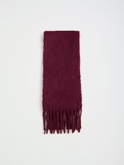 Friends Like These Burgundy Red Skinny Brushed Scarf - Image 4 of 6