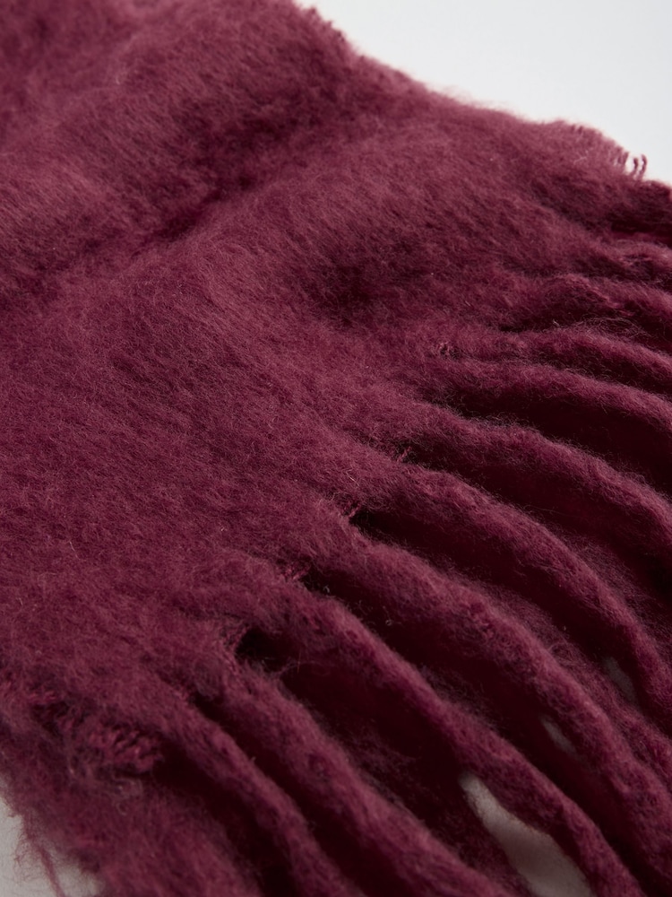 Friends Like These Burgundy Red Skinny Brushed Scarf - Image 6 of 6