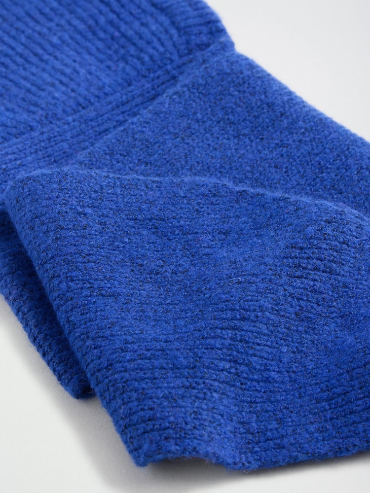 Friends Like These Blue Cosy Ribbed Hooded Scarf - Image 6 of 6 Friends Like These Blue Cosy Ribbed Hooded Scarf - Image 6 of 6
