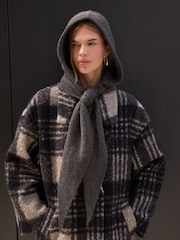 Friends Like These Grey Cosy Ribbed Hooded Scarf - Image 1 of 5
