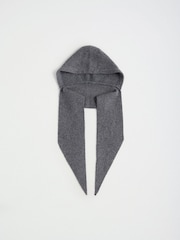 Friends Like These Grey Cosy Ribbed Hooded Scarf - Image 4 of 5