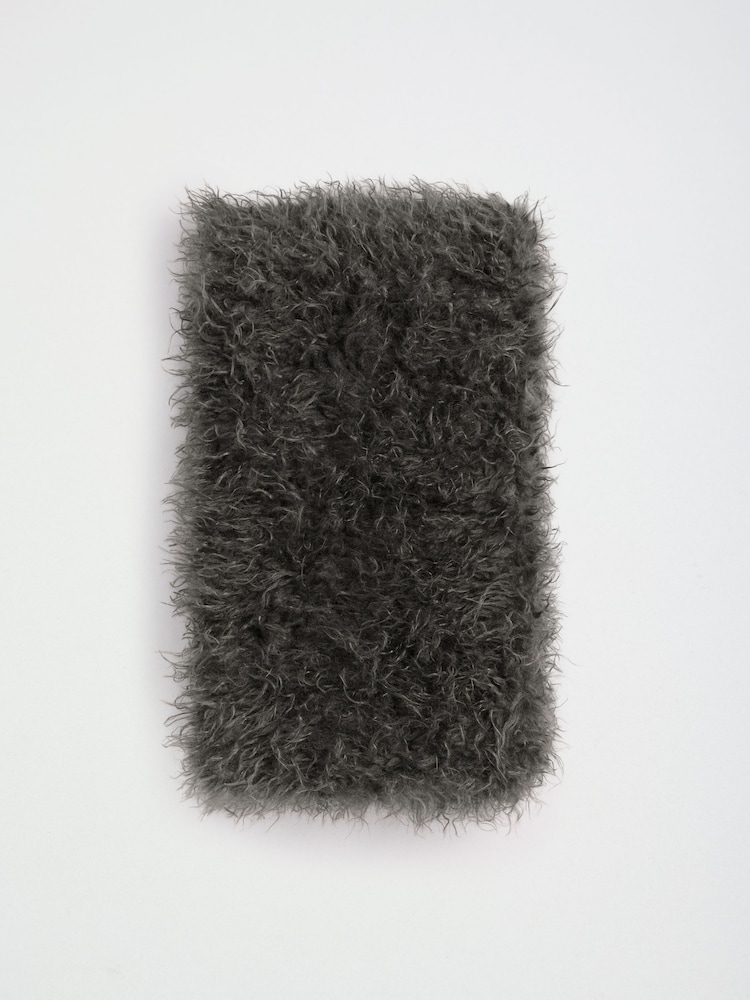 Friends Like These Grey Faux Fur Shearling Scarf - Image 1 of 6 Friends Like These Grey Faux Fur Shearling Scarf - Image 1 of 6