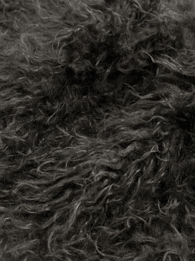 Friends Like These Grey Faux Fur Shearling Scarf - Image 2 of 6 Friends Like These Grey Faux Fur Shearling Scarf - Image 2 of 6