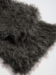 Friends Like These Grey Faux Fur Shearling Scarf - Image 3 of 6