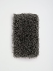 Friends Like These Grey Faux Fur Shearling Scarf - Image 4 of 6
