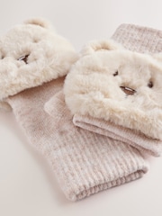 Cream - Novelty Flip Mitt Gloves (1-6yrs) - 3এর মধ্যে 3 ছবি